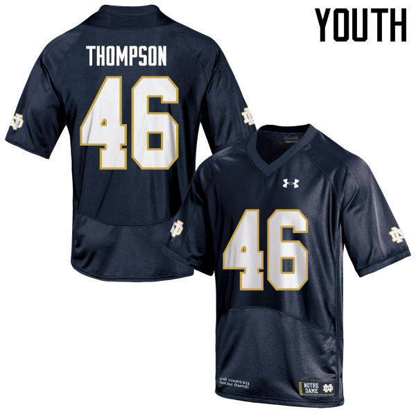 Youth NCAA Notre Dame Fighting Irish #46 Jimmy Thompson Stitched College Under Armour Authentic Navy Football Jersey AK10W76CK